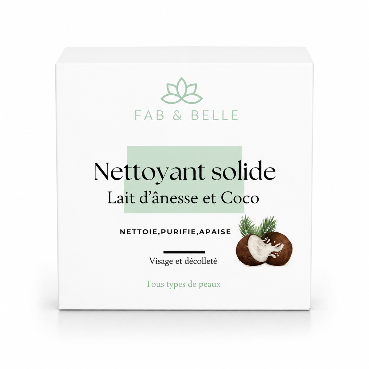 Solid Facial Cleanser with Donkey Milk and Coconut